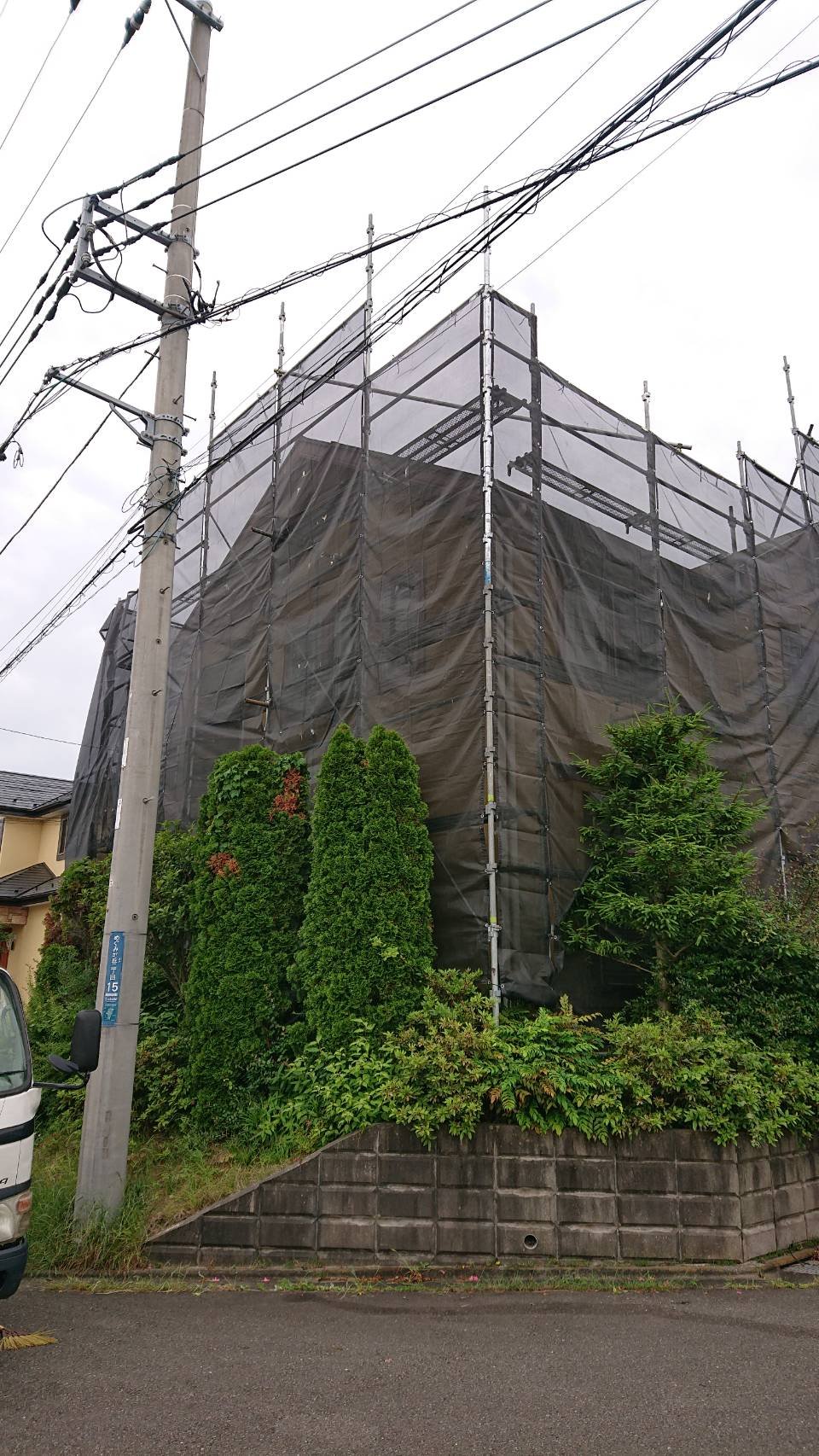 神奈川県平塚市 足場工事施工事例 外壁塗装