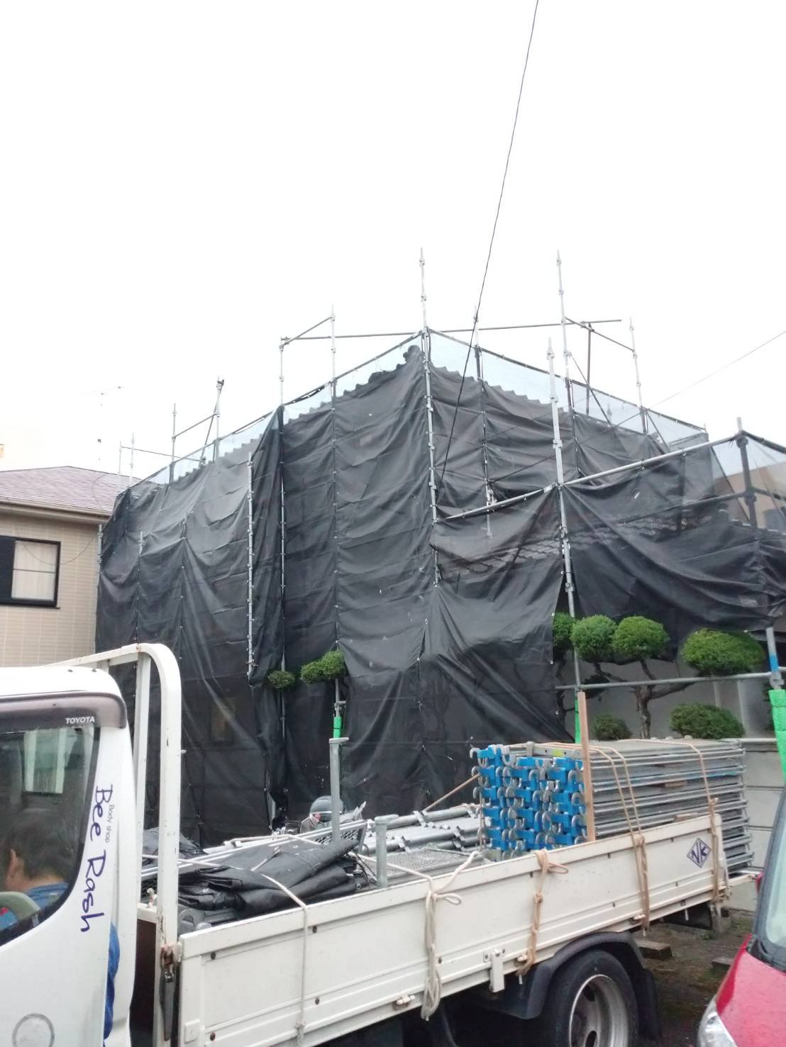 神奈川県横須賀市安浦町 足場工事 施工事例 外壁塗装