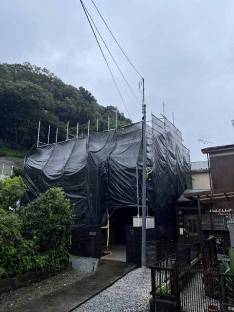 神奈川県横須賀市 一般住宅足場工事 施工事例